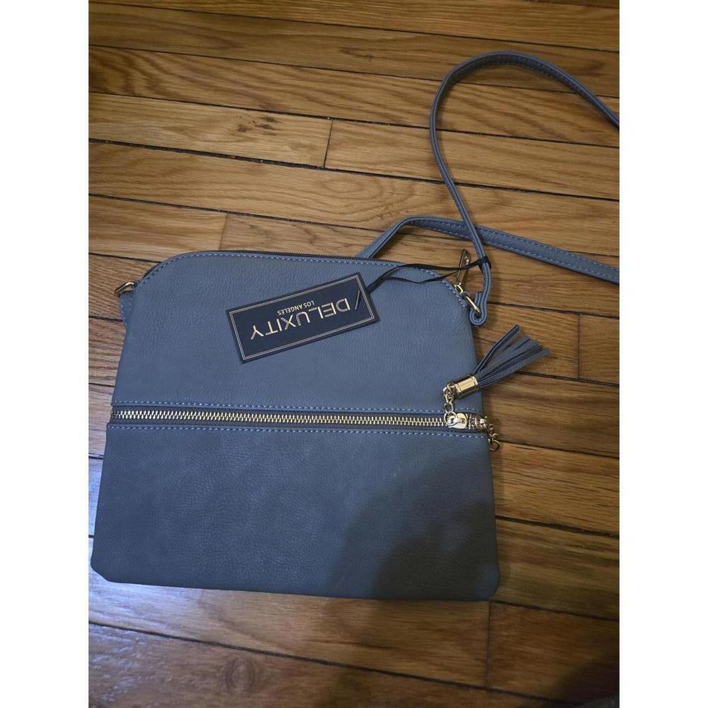 Deluxity PETA-Approved Vegan Crossbody Bag in Gray